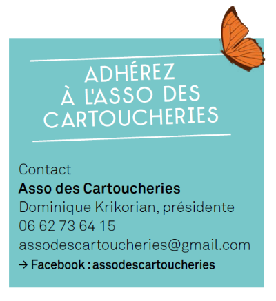 Contact pour adhérer à l'association des Cartoucheries