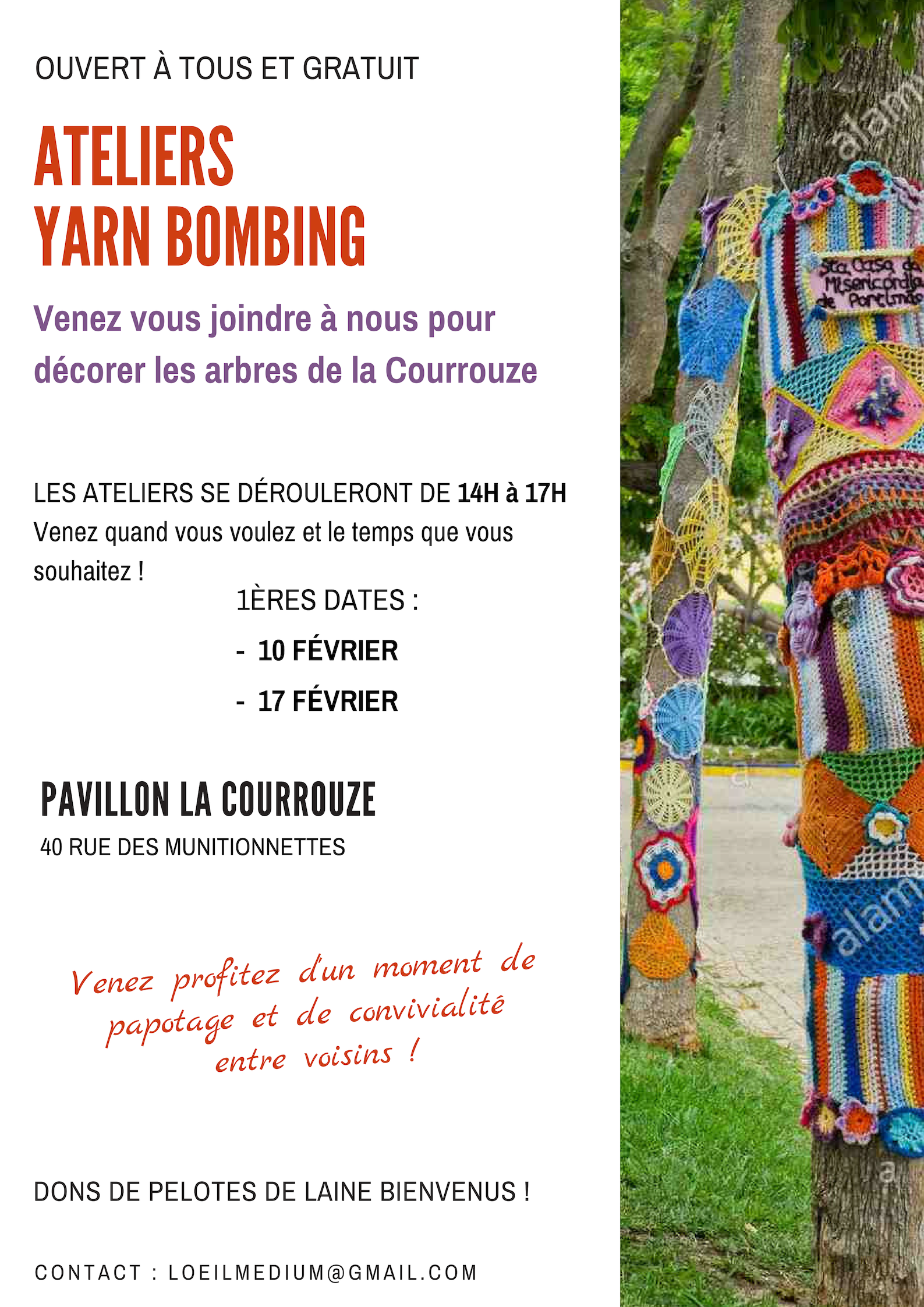 Affiche de l'atelier tricot
