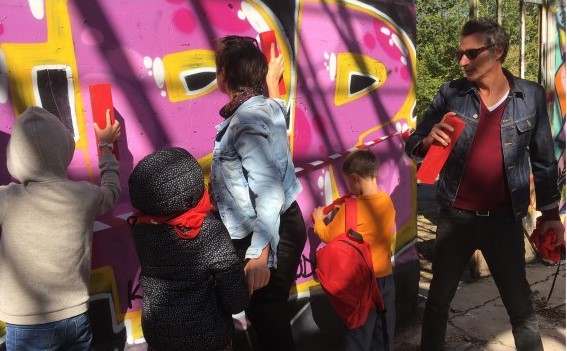 Faire du graffiti à La Courrouze