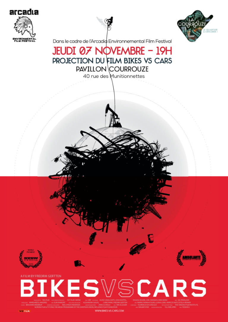 Affiche de la projection du films Bikes vs Cars