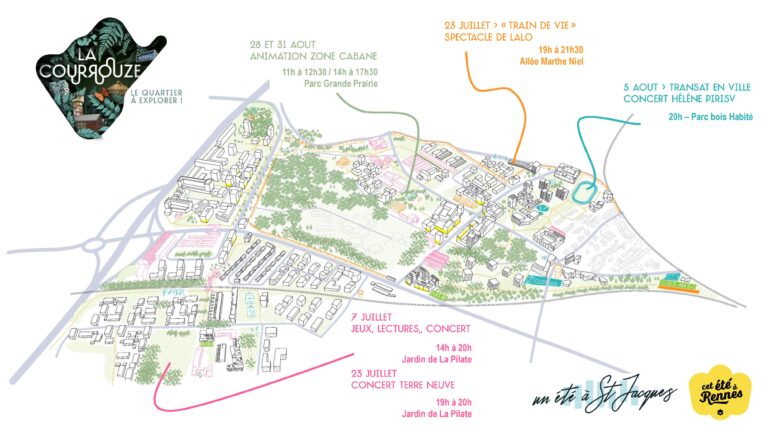 Plan des animations proposées dans le cadre de "Un été à Rennes"