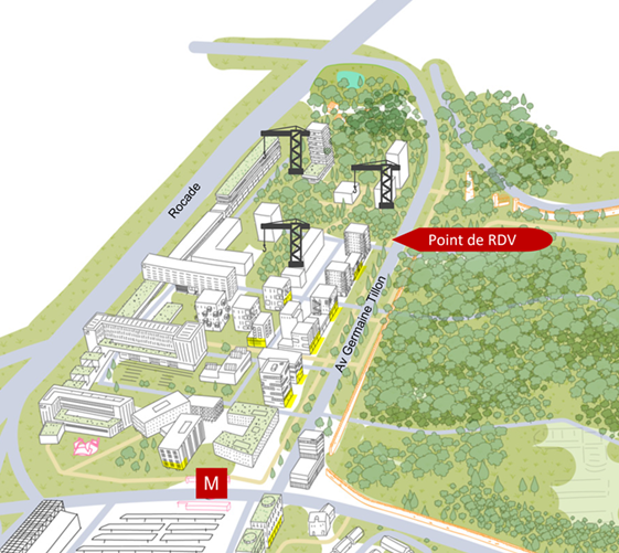 Plan avec le point de rendez-vous