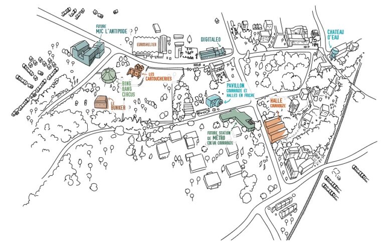 Plan d'accès pour aller au Pavillon